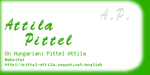 attila pittel business card